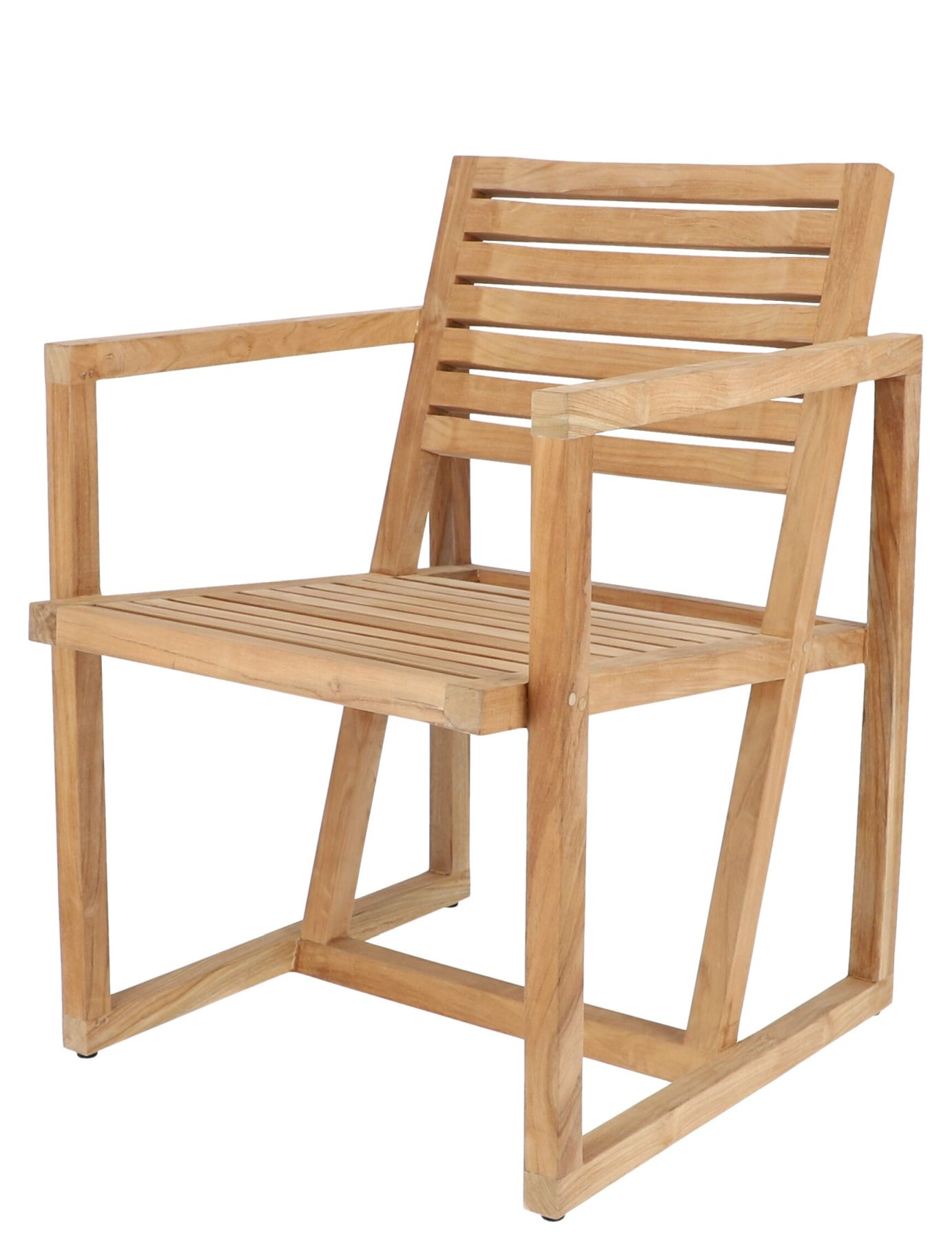 Timber Armlehnsessel Natur von Jan Kurtz für den Garten oder die Terrasse, aus massivem Teakholz.