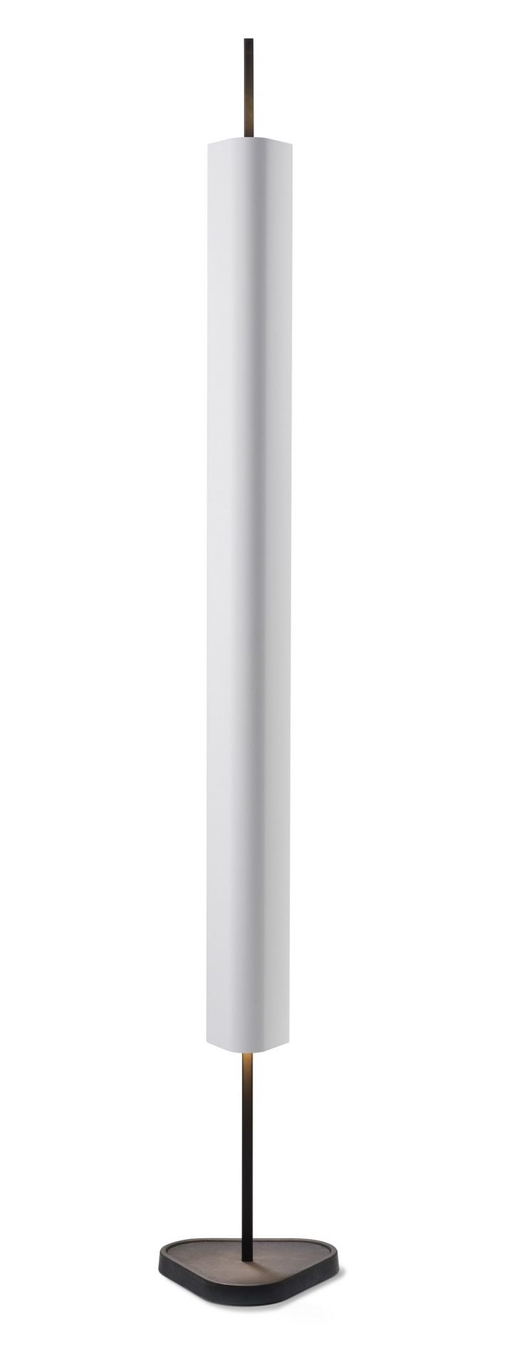 Emi Floor Stehleuchte von Flos in Off-White: Moderne Stehlampe mit zylindrischem Schirm.