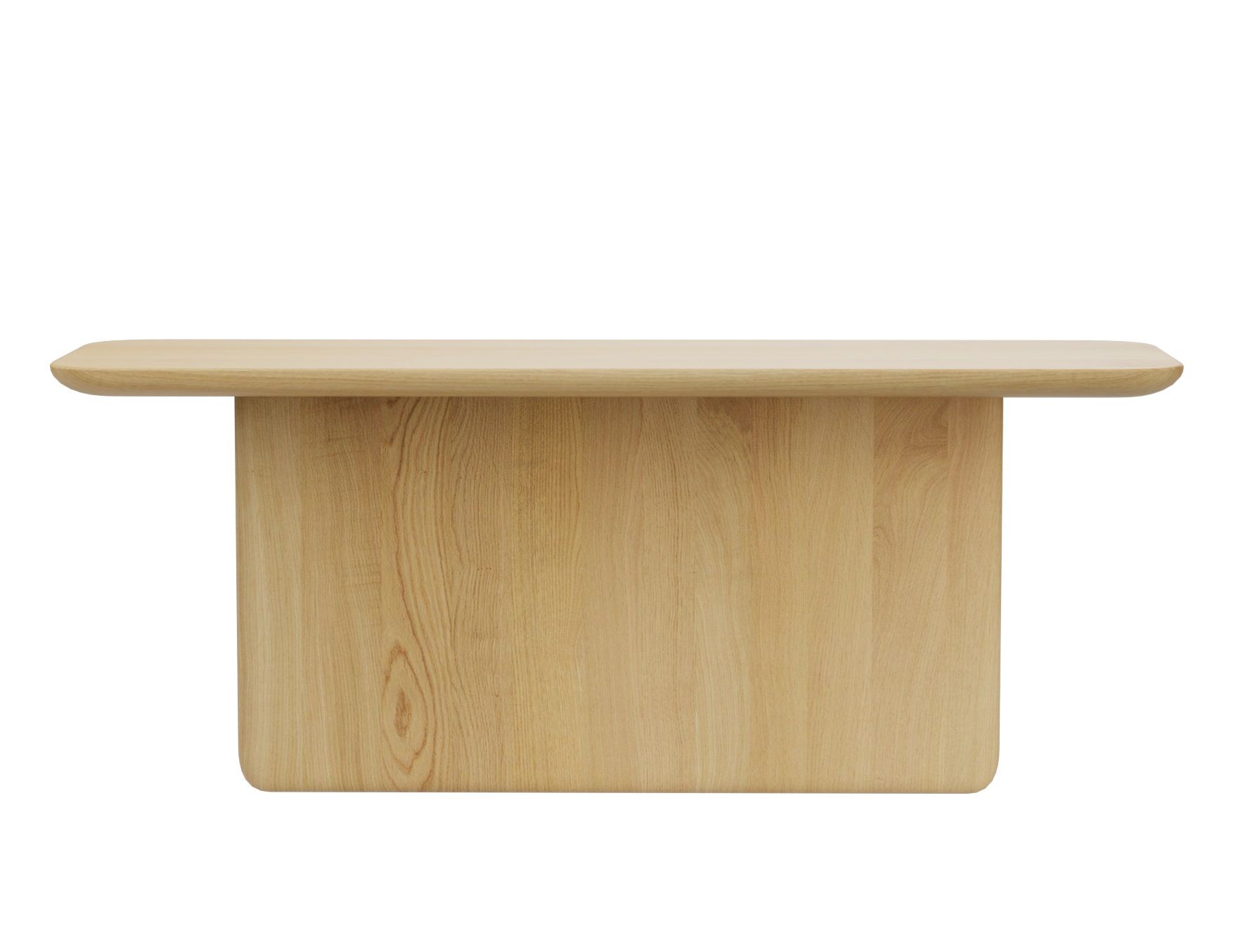 Vitra Anagram Anstecktisch aus hellem Holz, 30 x 90 cm, moderner Beistelltisch für Wohnzimmer.