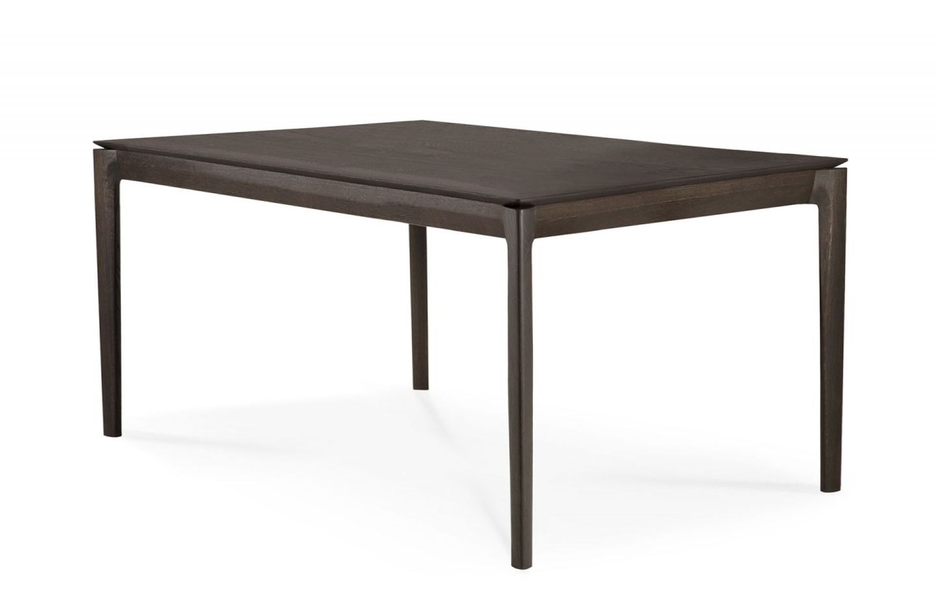 Brauner Ethnicraft Bok Tisch aus Eiche, lackiert, für Esszimmer und Wohnbereich.