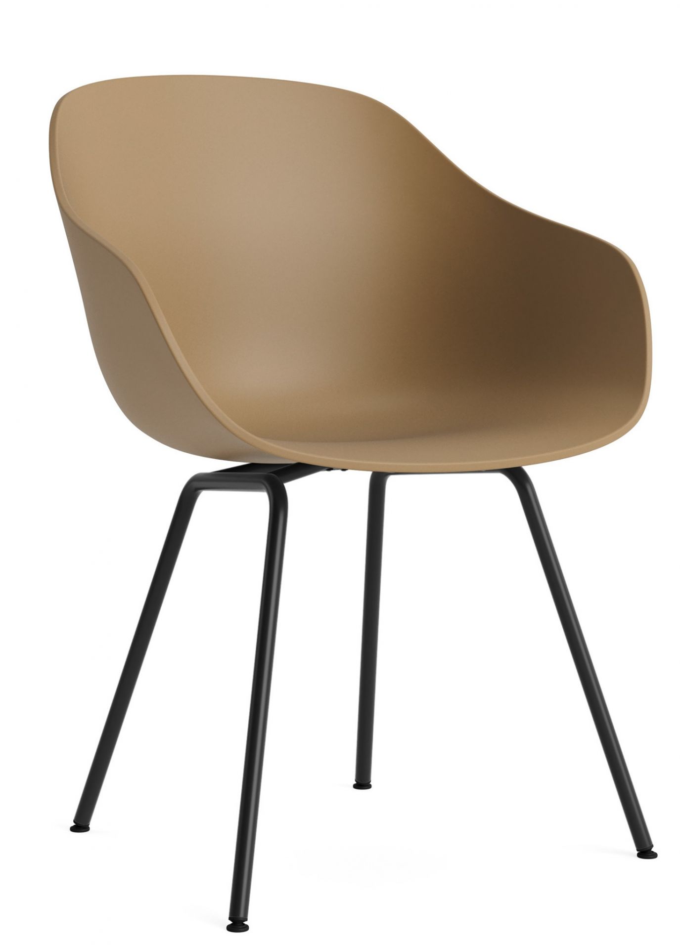 About A Chair AAC26 Stuhl in Clay mit schwarzem Vierfußgestell. Designstuhl für Esszimmer und Büro.