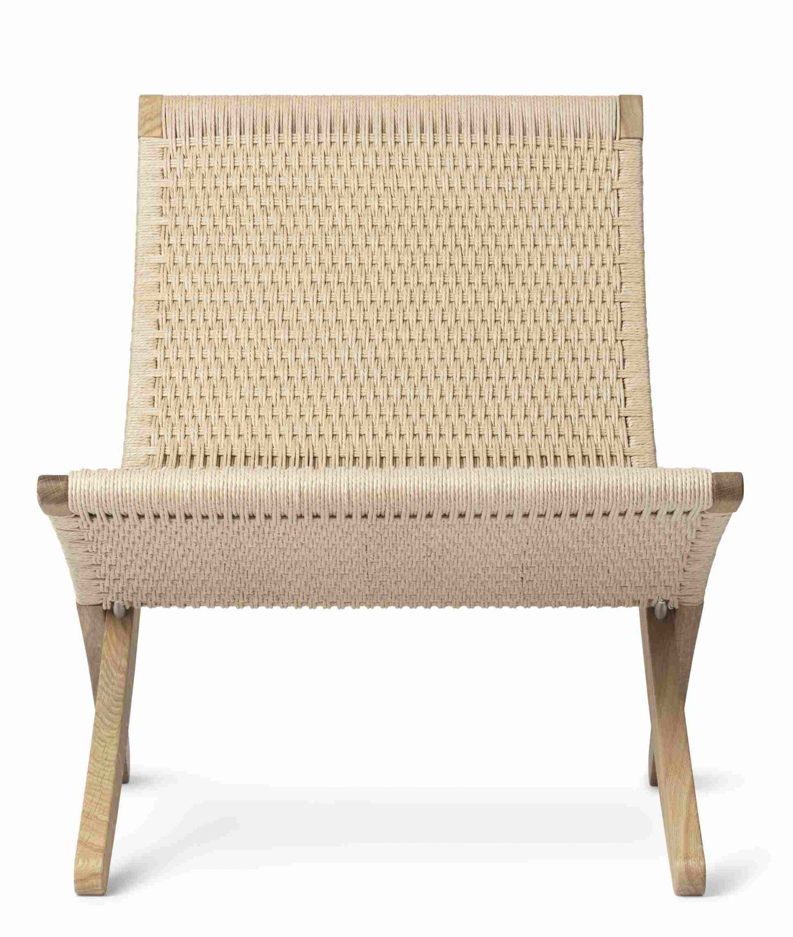 Cuba Sessel mit Papiergeflecht von Carl Hansen & Søn, skandinavisches Design für Wohnzimmer.