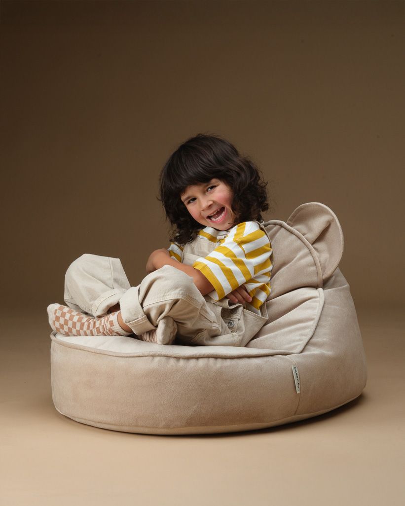 Teddy Kindersitzsack Samt Wigiwama