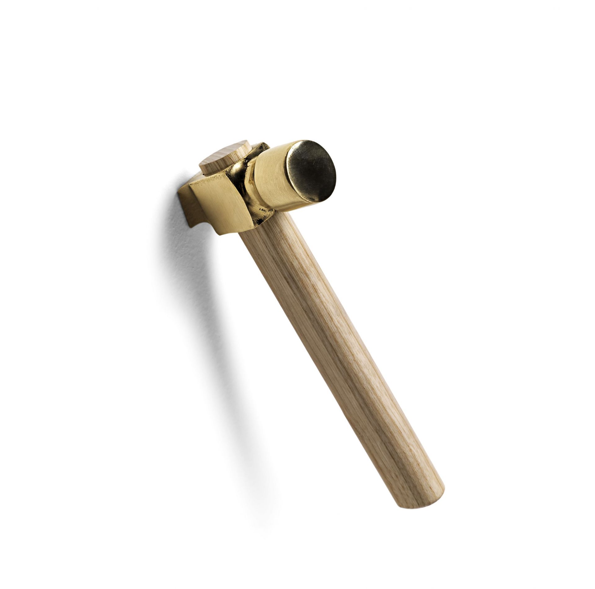 Bastaaa Kleiderhaken aus Messing und Holz, Wandhaken für Garderobe, modernes Design.