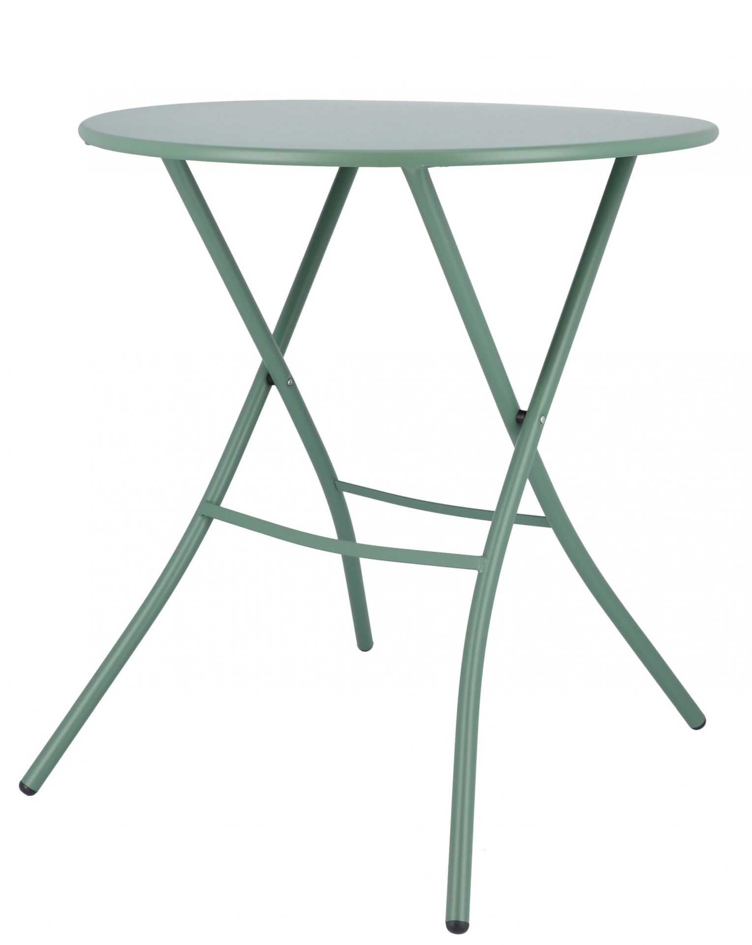 Fiam Sirio Klapptisch in Salbei: Runder Outdoor Tisch mit klappbarem Metallgestell.