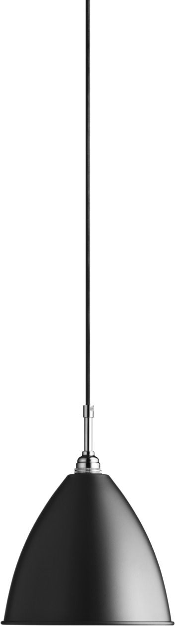 Bestlite Pendelleuchte: Schwarzer Lampenschirm mit Chrom-Details von Gubi. Moderne Hängelampe für stilvolle Beleuchtung.