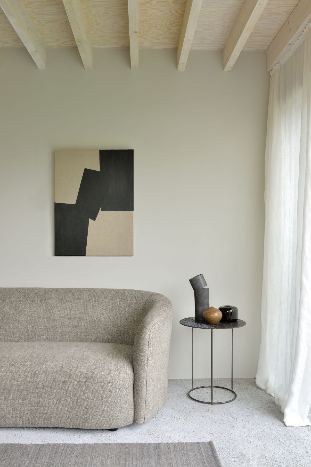 Ellipse Sofa 3 Sitzer Ethnicraft Haferflocken