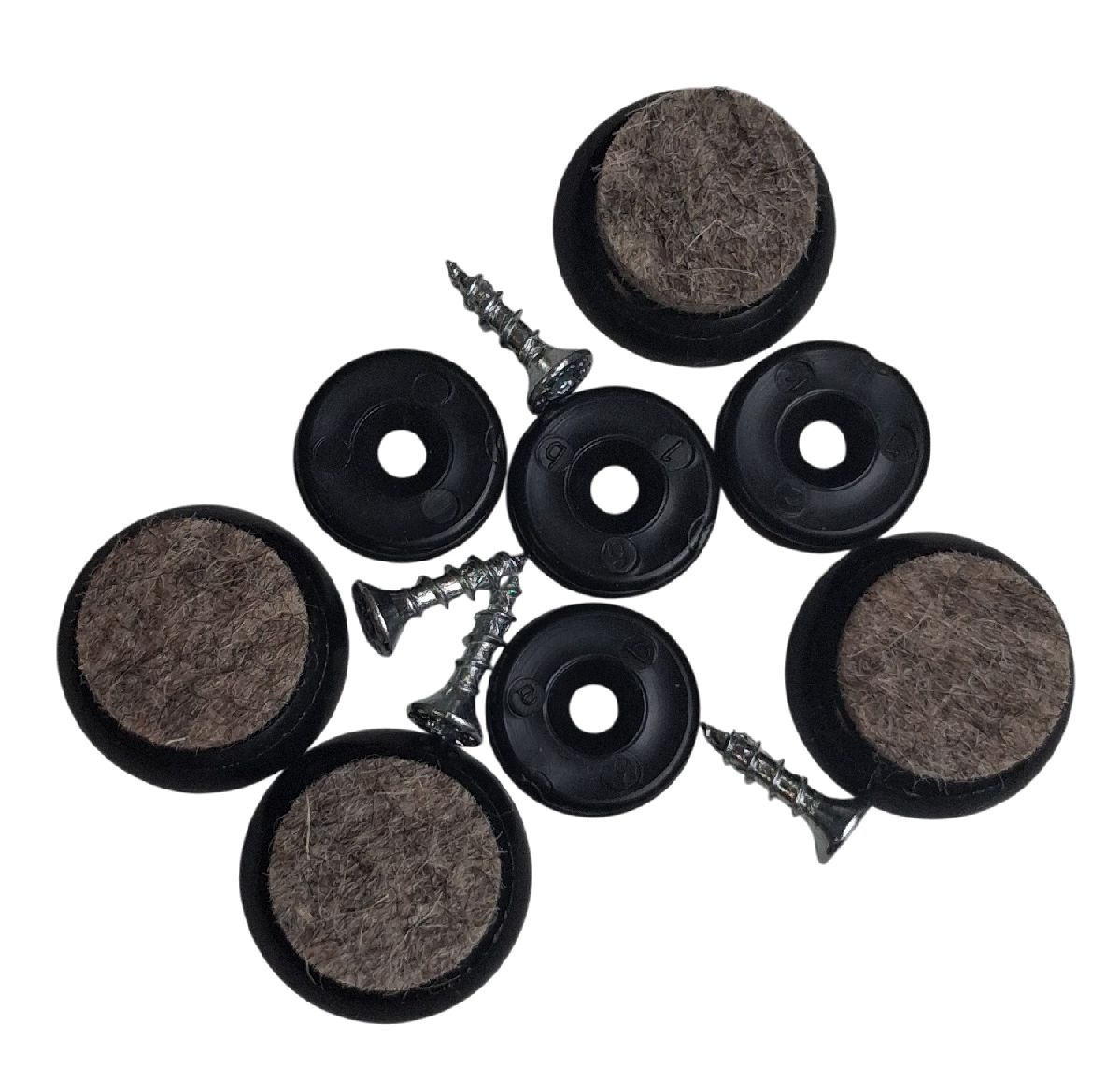 Filzgleiter schwarz für Wishbone Chair CH24 Stuhl 4-er Set Carl Hansen & Søn