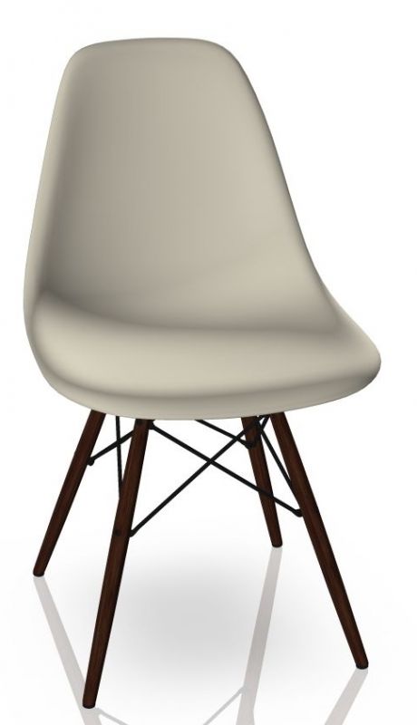 Eames Plastic Side Chair DSW Stuhl Vitra Esche honigfarben-Eisgrau