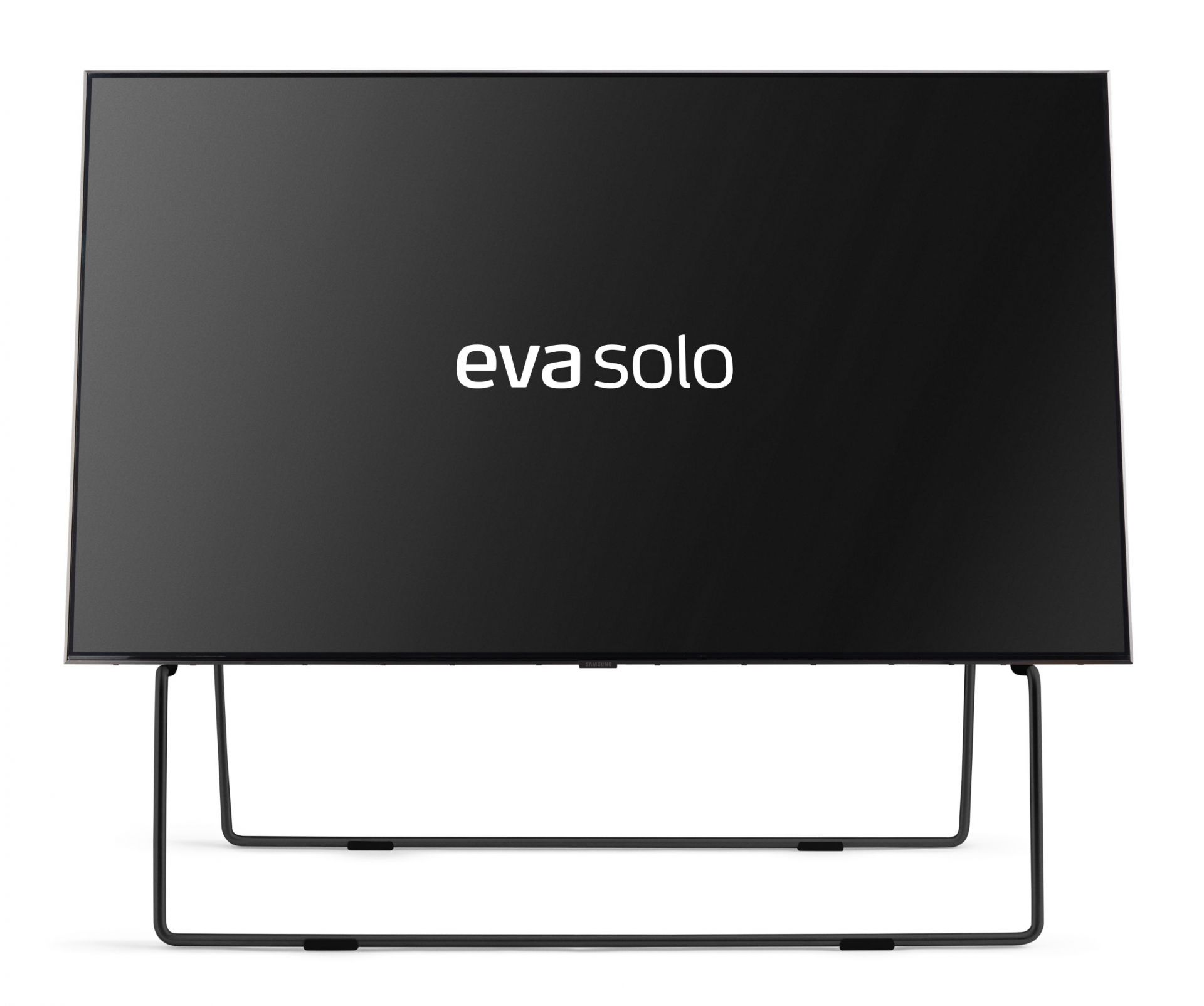 Schwarzer Carry TV-Ständer von Eva Solo mit minimalistischem Design und filigranem Metallgestell.