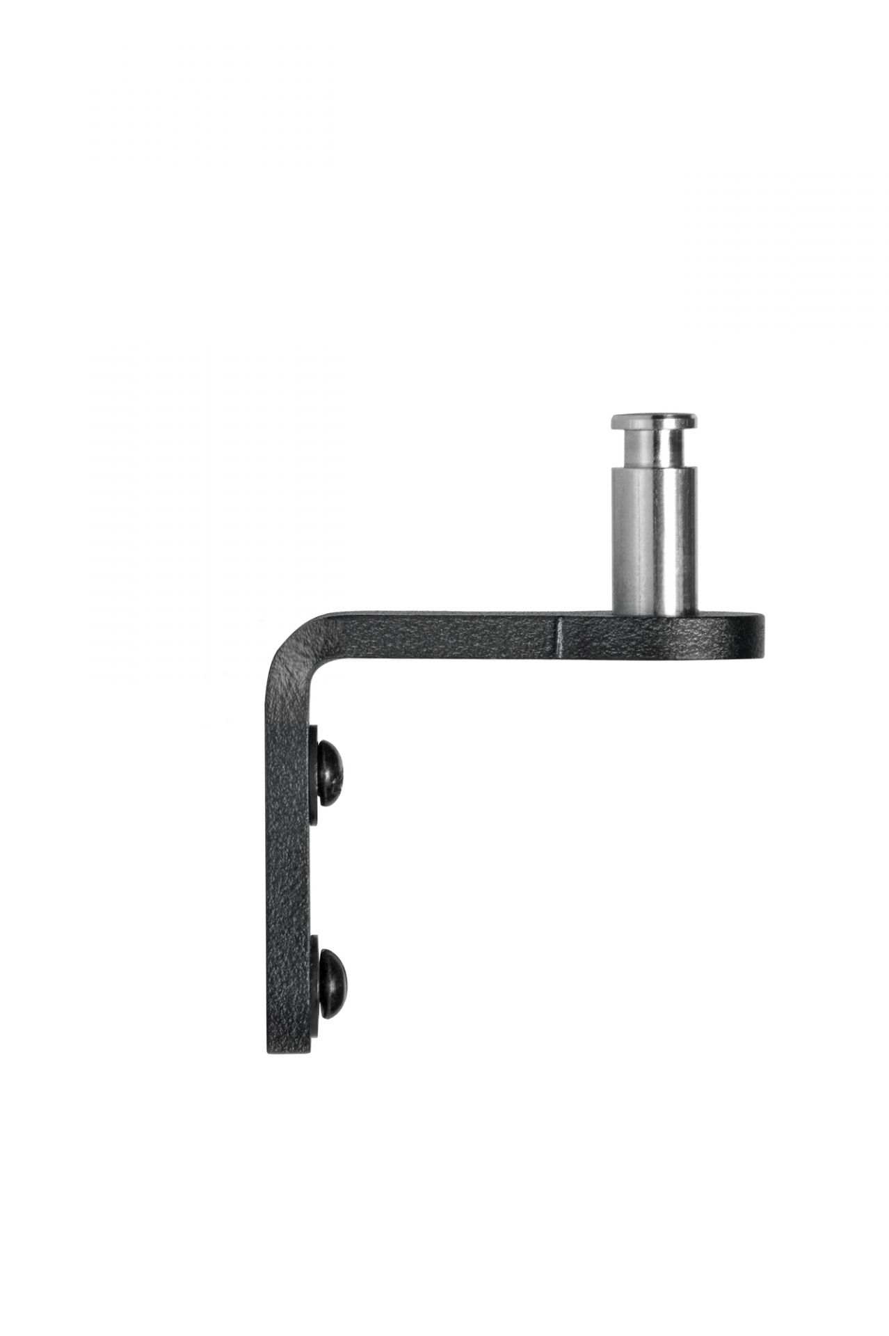 Belux Lifto/Liftolino Tischleuchte Wandhalterung verchromt, Zubehör für flexible Lichtgestaltung, Detailaufnahme der Halterung.