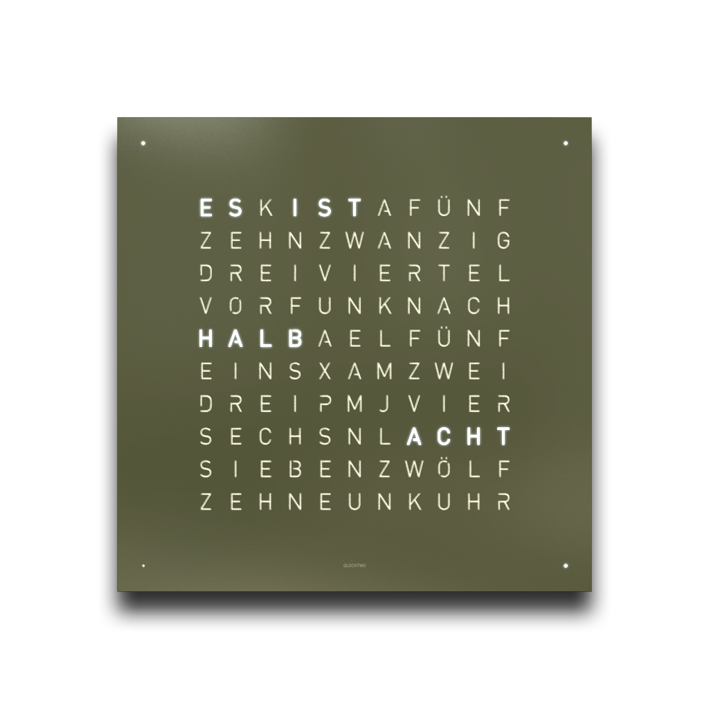Frontcover für Earth 45 Wanduhr / Zeitobjekt Deutsch QLOCKTWO