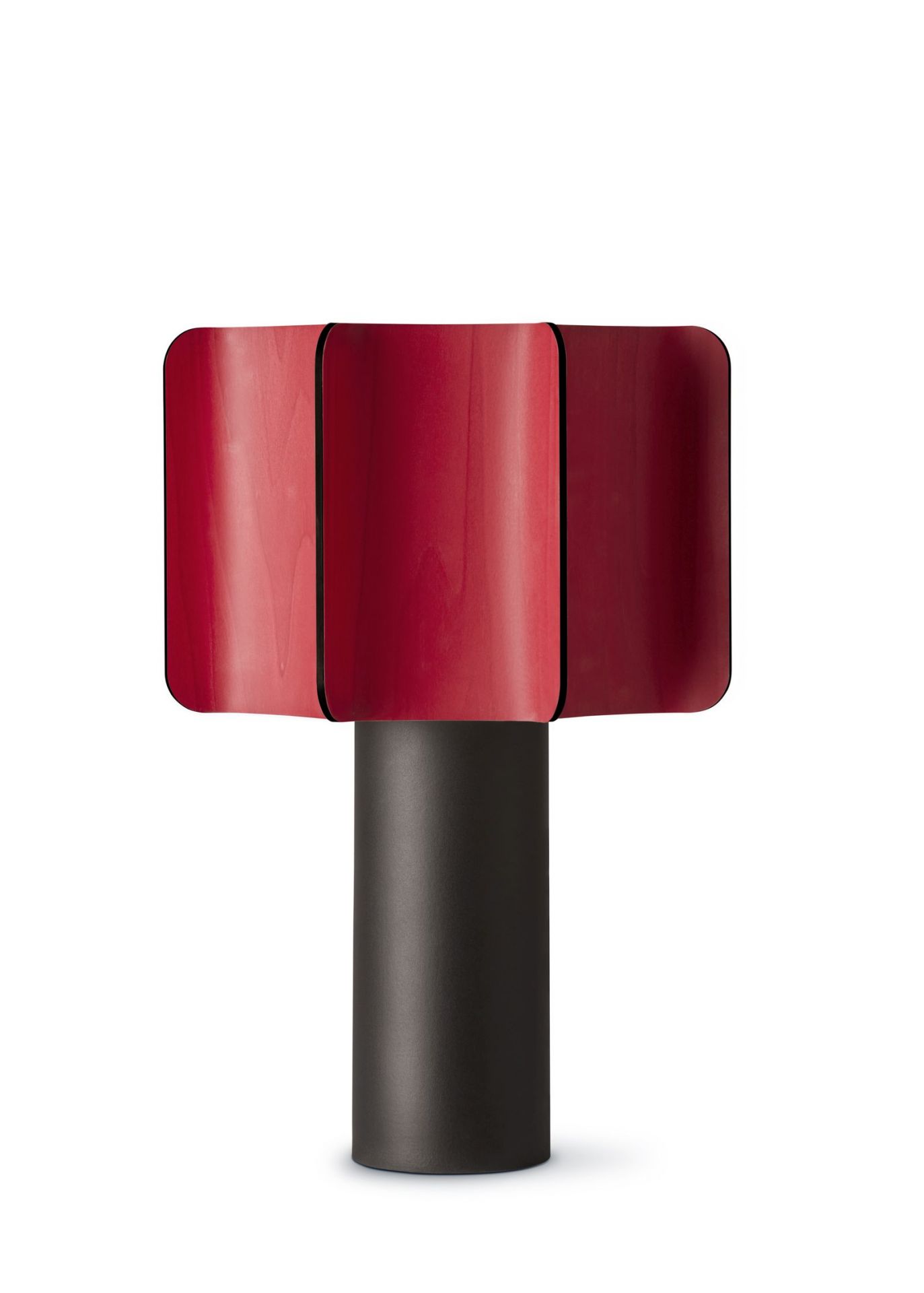 Rote Kactos Tischleuchte von LZF Lamps mit zylindrischem Fuß für moderne Beleuchtung.