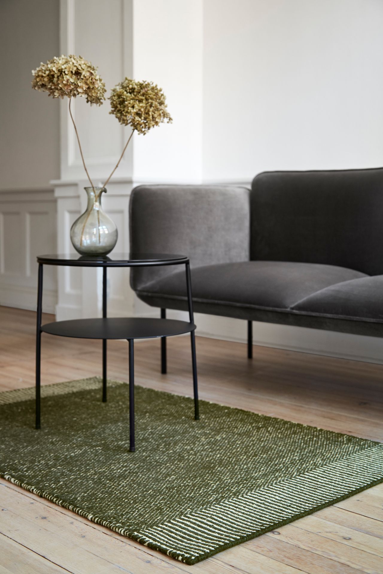 Duo Beistelltisch Schwarz mit Dunklem Rauchglas Woud