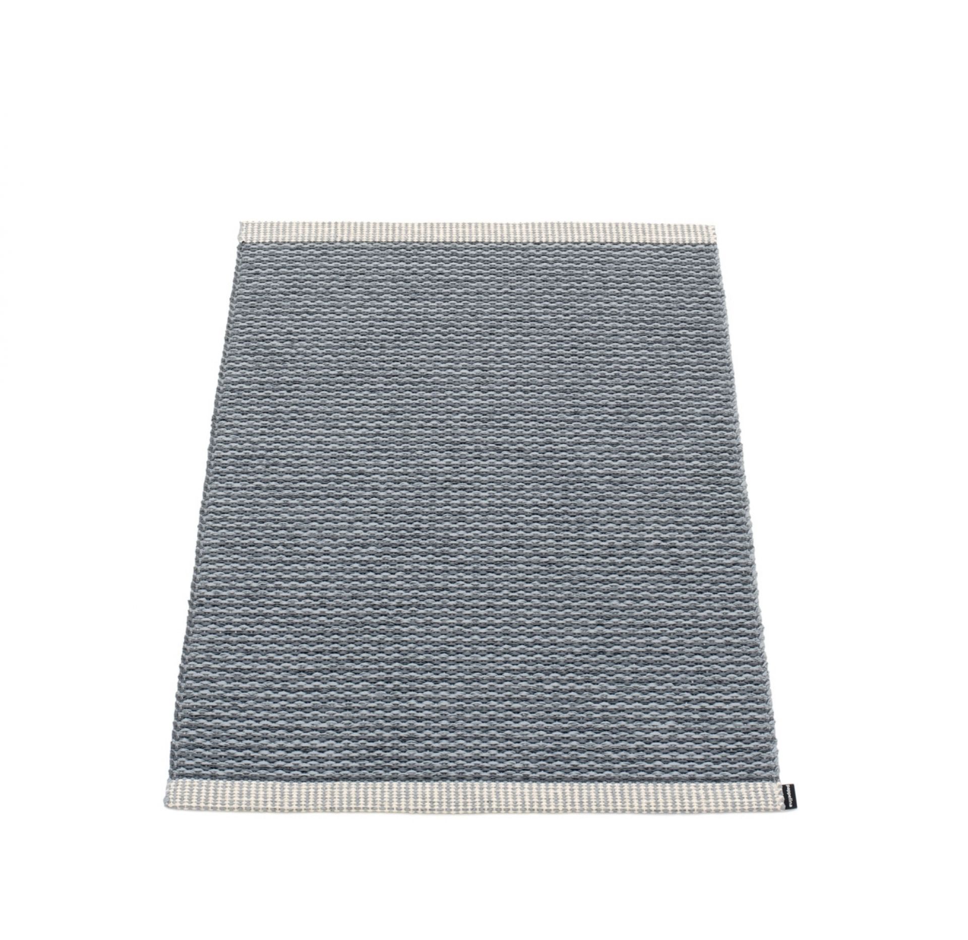 Pappelina Teppich Granit, Mono Kunststoffteppich in Grau, 60x85 cm, gewebter Teppich für Innenräume.