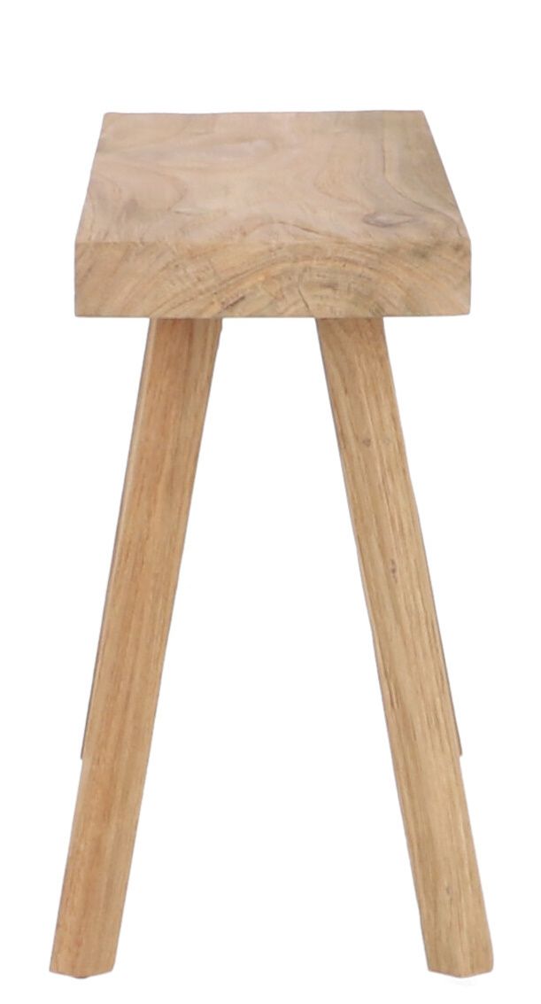 Milo Hocker von Jan Kurtz für den Außenbereich, gefertigt aus massivem Teakholz.