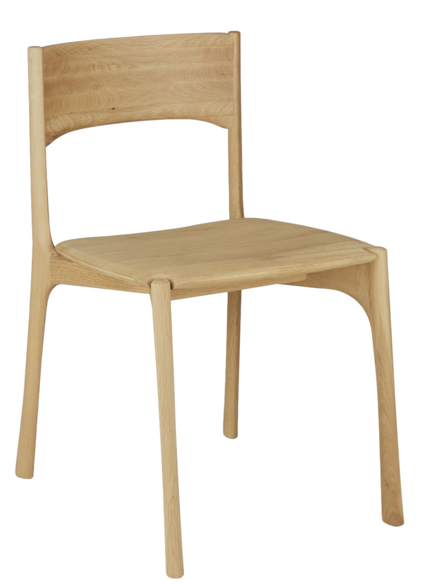 PI Dining Chair von Ethnicraft: Holzstuhl ohne Armlehne, minimalistisches Design für Esszimmer und Küche.