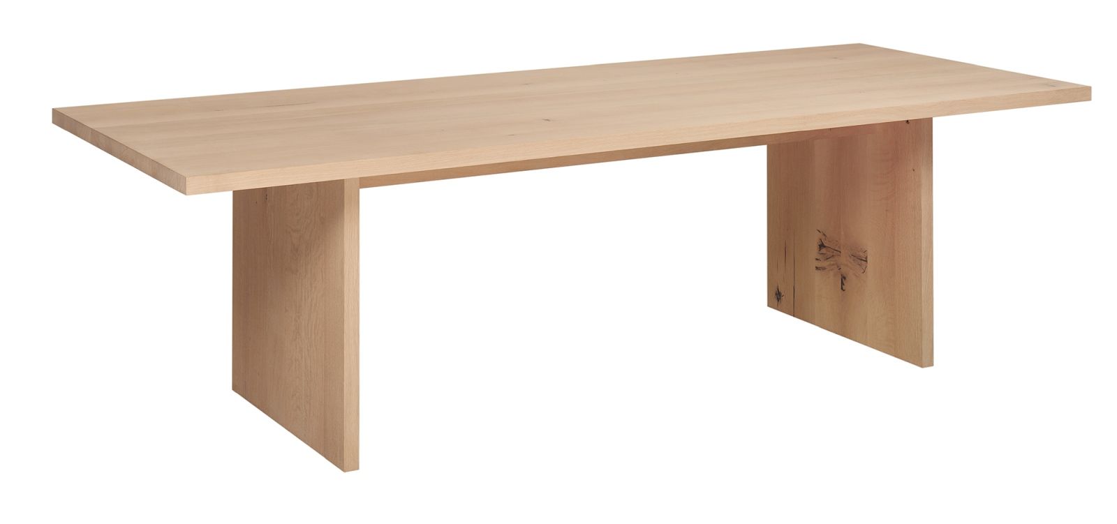 Rechteckiger Esstisch TA24 Ashida von e15 aus hellem, massivem Eichenholz. Moderner Holztisch.