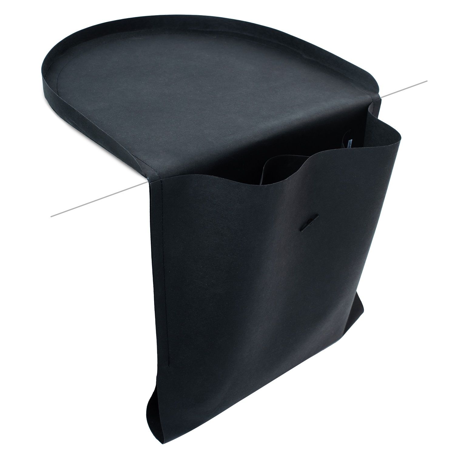 Schwarzer Salto Papiermöbel Organizer von Richard Lampert, ideal für Büro und Homeoffice.