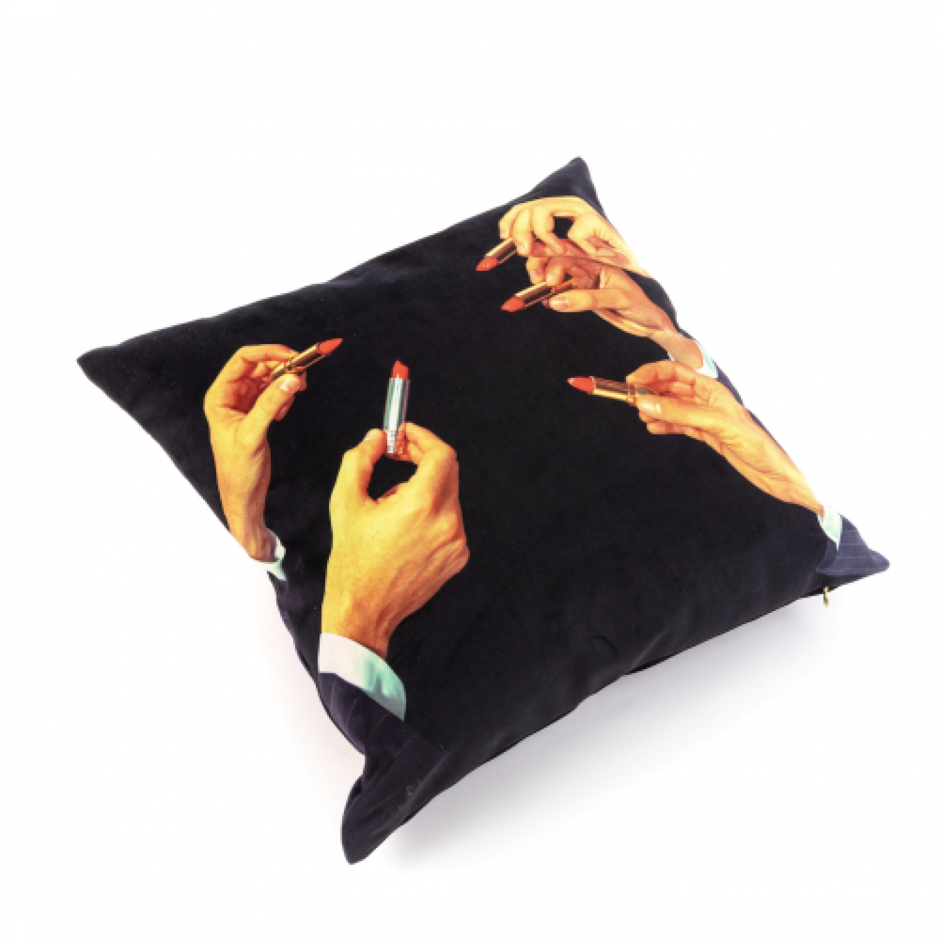 Toiletpaper Kissen Lipsticks black Seletti