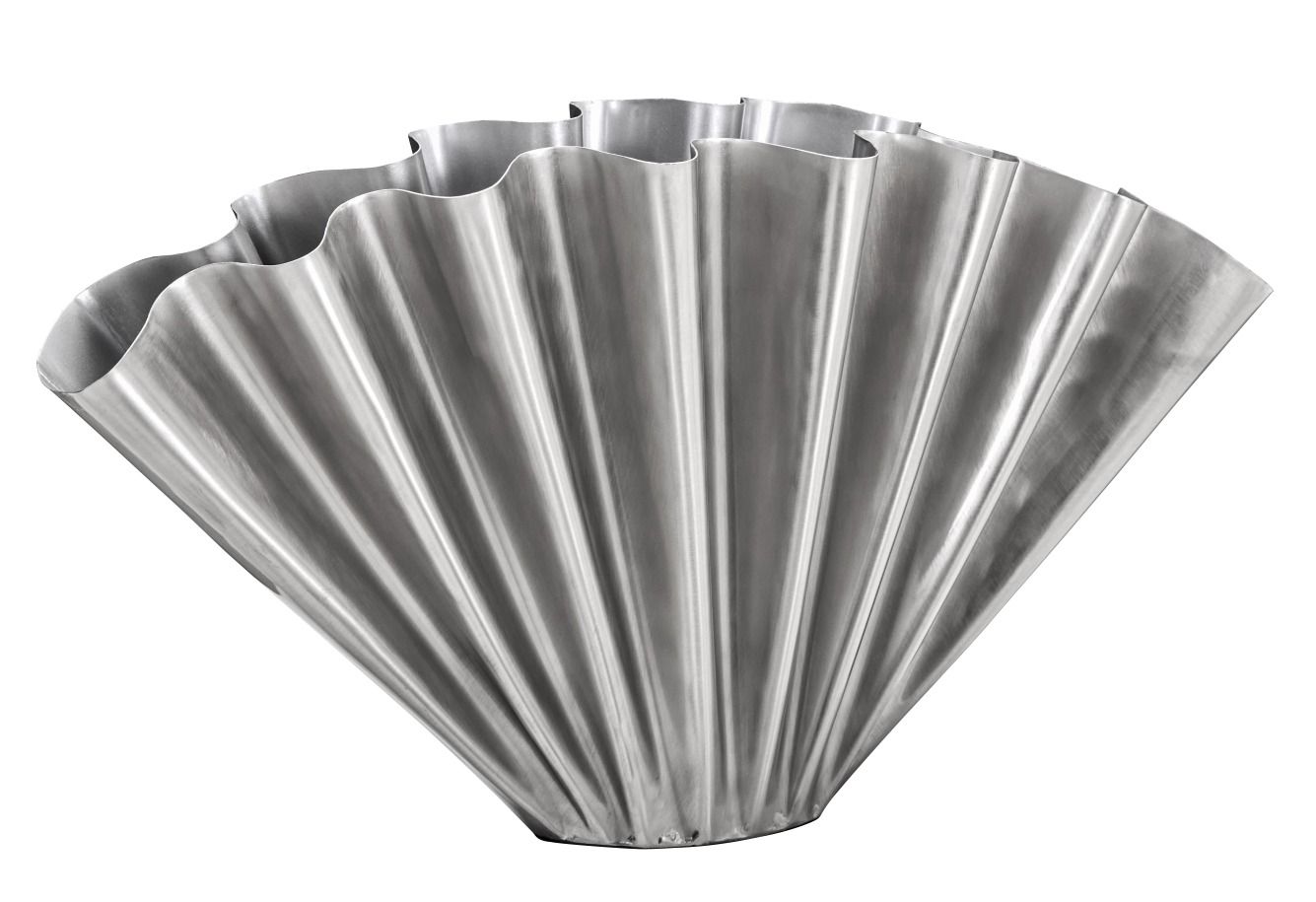 Vase HDFlood Breit Gebürstetes Silber-Finish house doctor 