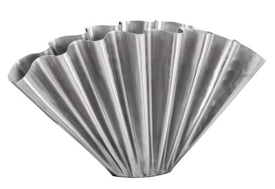 Vase HDFlood Breit Gebürstetes Silber-Finish house doctor 
