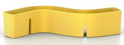 Gelber S-Tidy Stiftehalter von Vitra, modernes Design für Büro und Schreibtisch, Ordnungssystem.