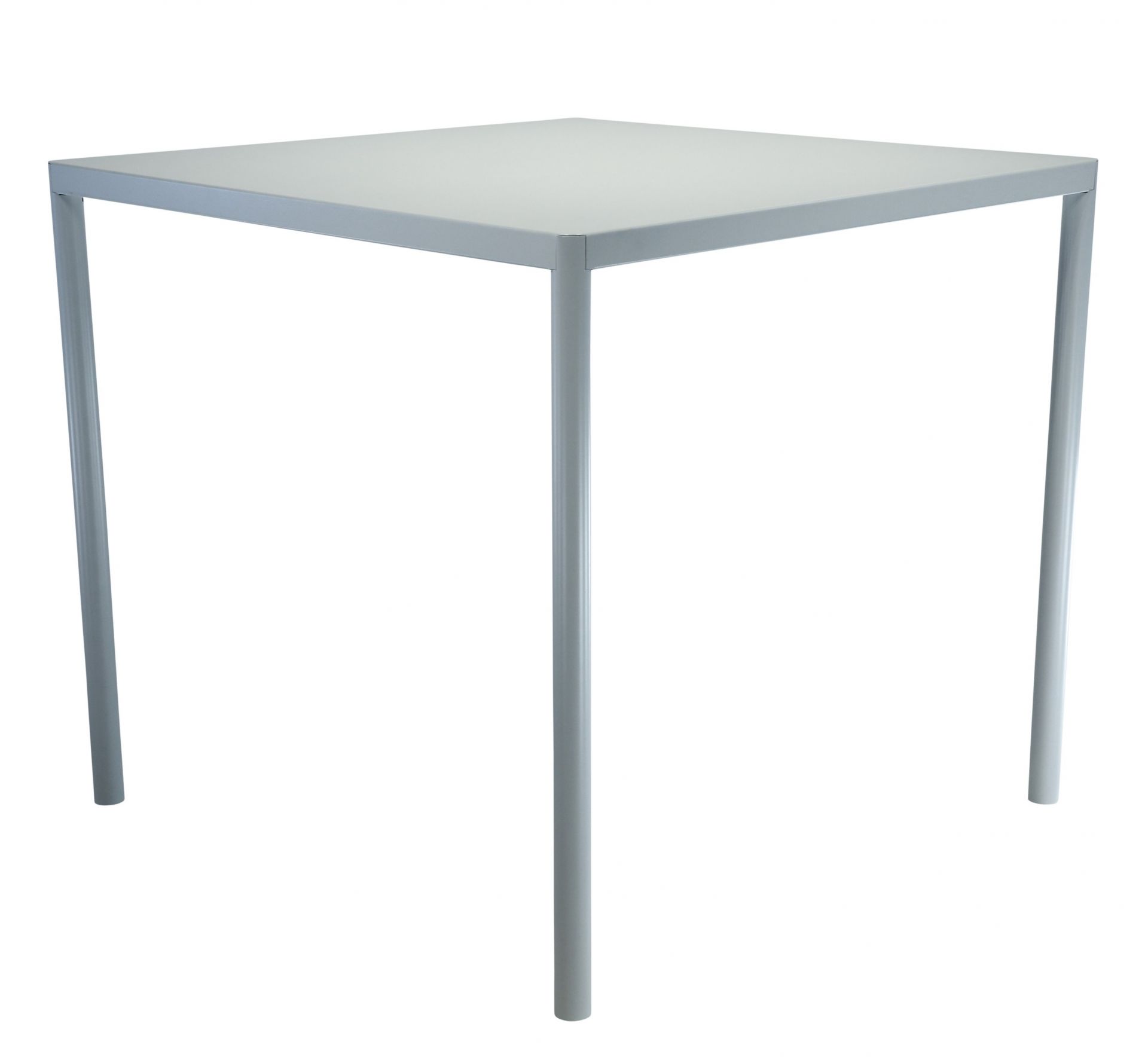 Weißer, quadratischer Jan Kurtz Live Tisch für den Außenbereich mit minimalistischem Design.