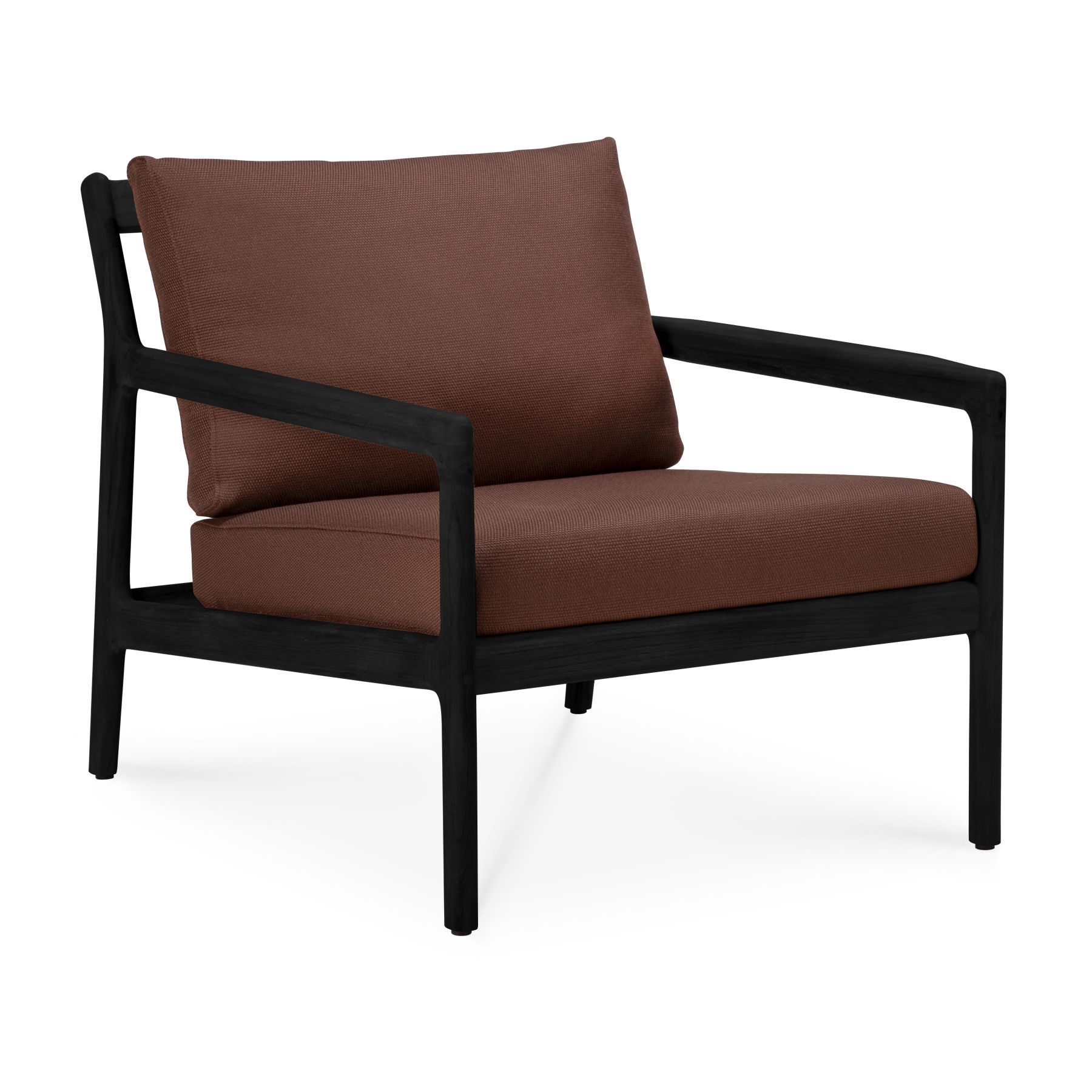 Jack Outdoor Loungesessel Teak Schwarz lackiert Burgundy Ethnicraft