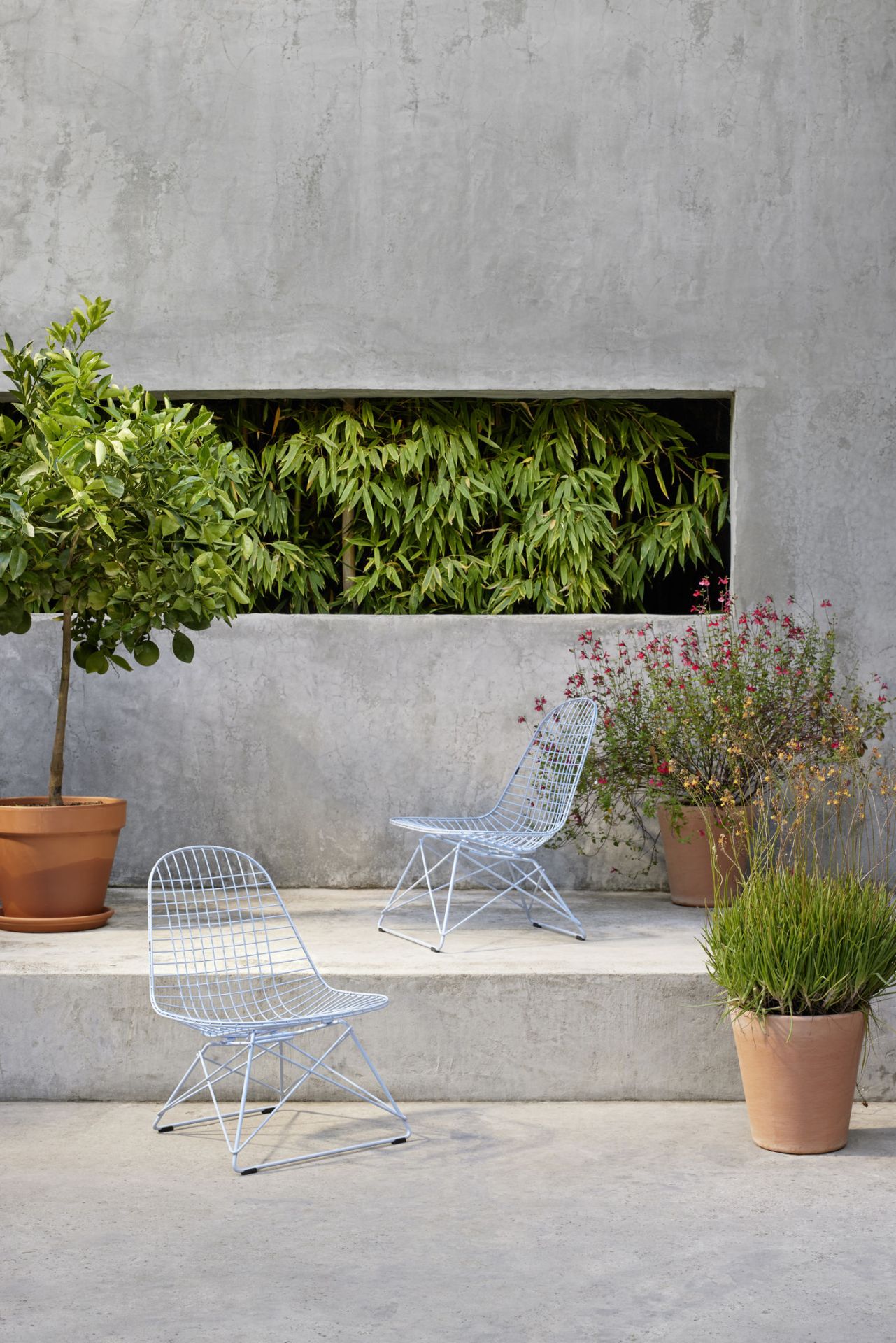 LKR-2 Wire Chair Stuhl mit Sitz- und Rückenbezug Vitra