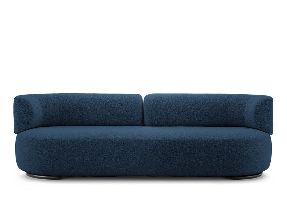 K-Wait Sofa Bouclé Blau Kartell