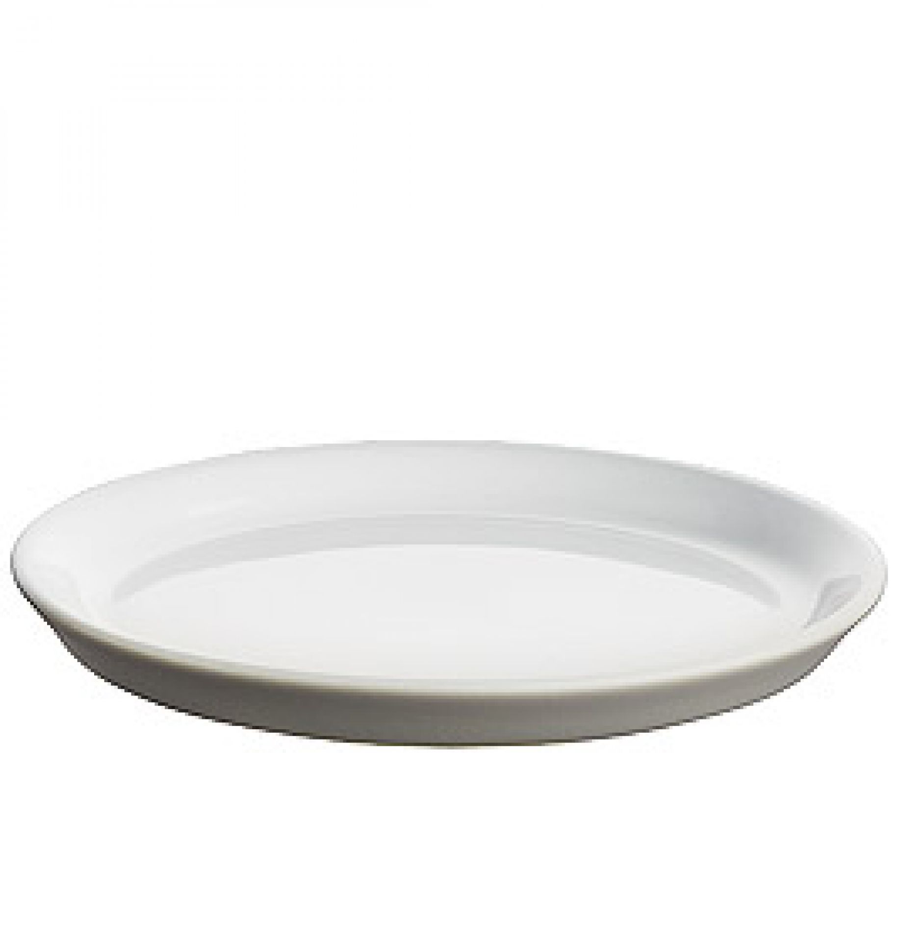 Weißes Alessi Tonale Untertassen Set (4 Stück) aus Keramik, modernes Design für Kaffeetassen.