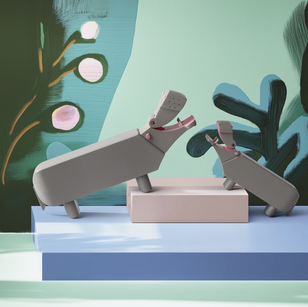 Flusspferd H9 cm grau Kay Bojesen