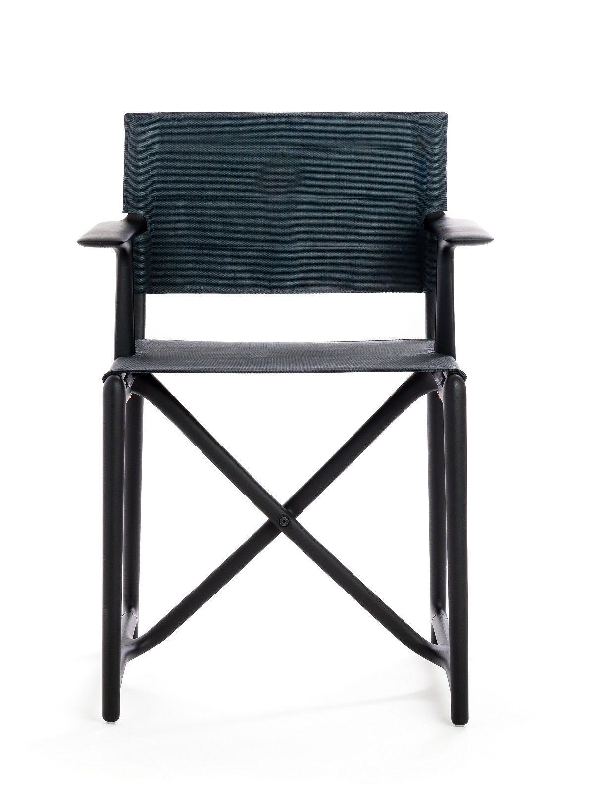 Schwarzer Stanley Regiestuhl / Director's Chair von Magis, faltbar und modern für den Innen- und Außenbereich.
