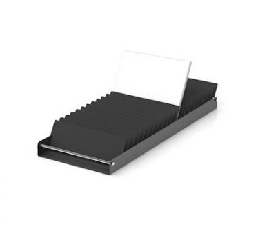 USM Haller Inos DVD-Einsatz, ein Zubehör für USM Möbel, zur praktischen Aufbewahrung von DVDs und Medien.