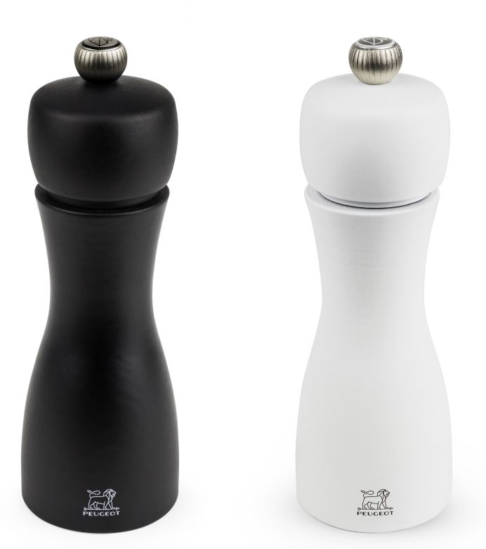 Duo Tahiti Weiß und Schwarz Duo Salz- und Pfeffermühle Peugeot