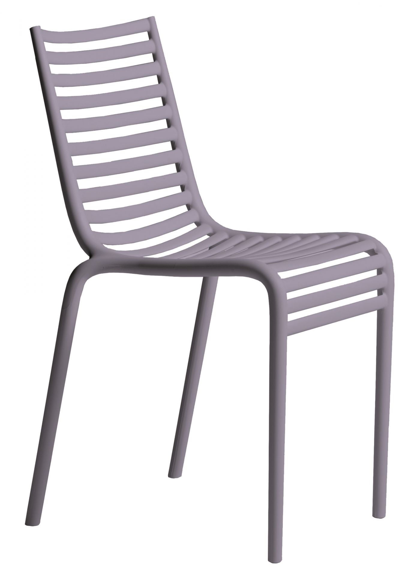 Pip-e Stuhl in Lavendel von Driade: Moderner Design Stuhl mit Lattenstruktur für Esszimmer und Garten.