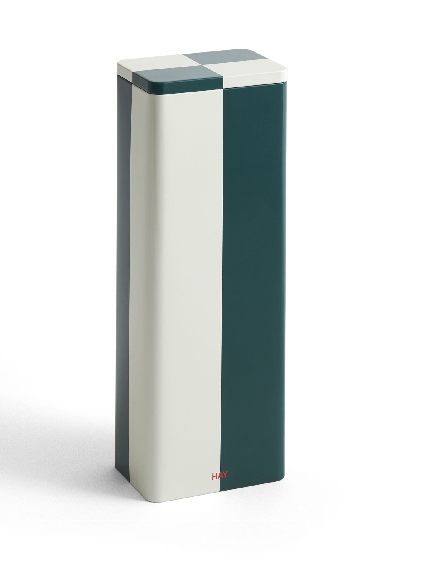 Tin Container Slim Green and off-white Aufbewahrungsbox Hay 