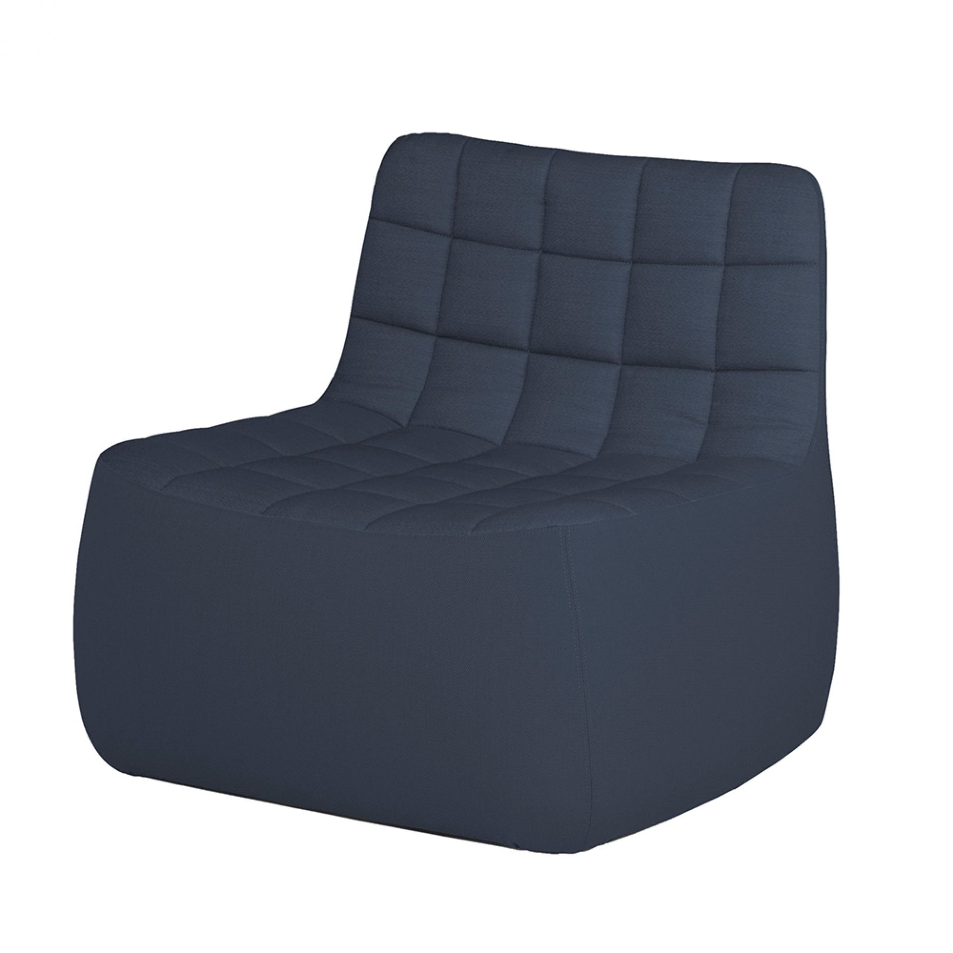 Yam Chair Sessel von Northern in Rosa, moderner Polstersessel mit quadratischer Steppung für Wohnzimmer.