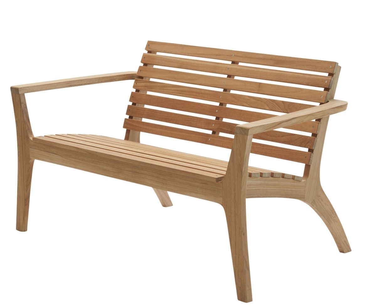 Regatta Bank von Skagerak: Moderne Gartenbank aus Teakholz für den Außenbereich.