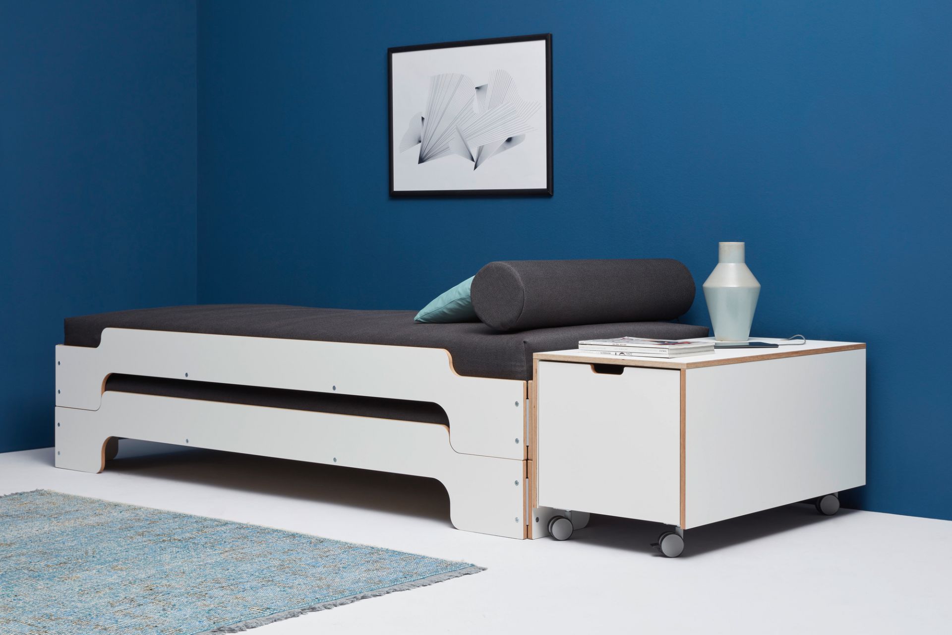 Komfort Bettkasten 16 mit Schubkasten auf Rollen Müller Möbelwerkstätten