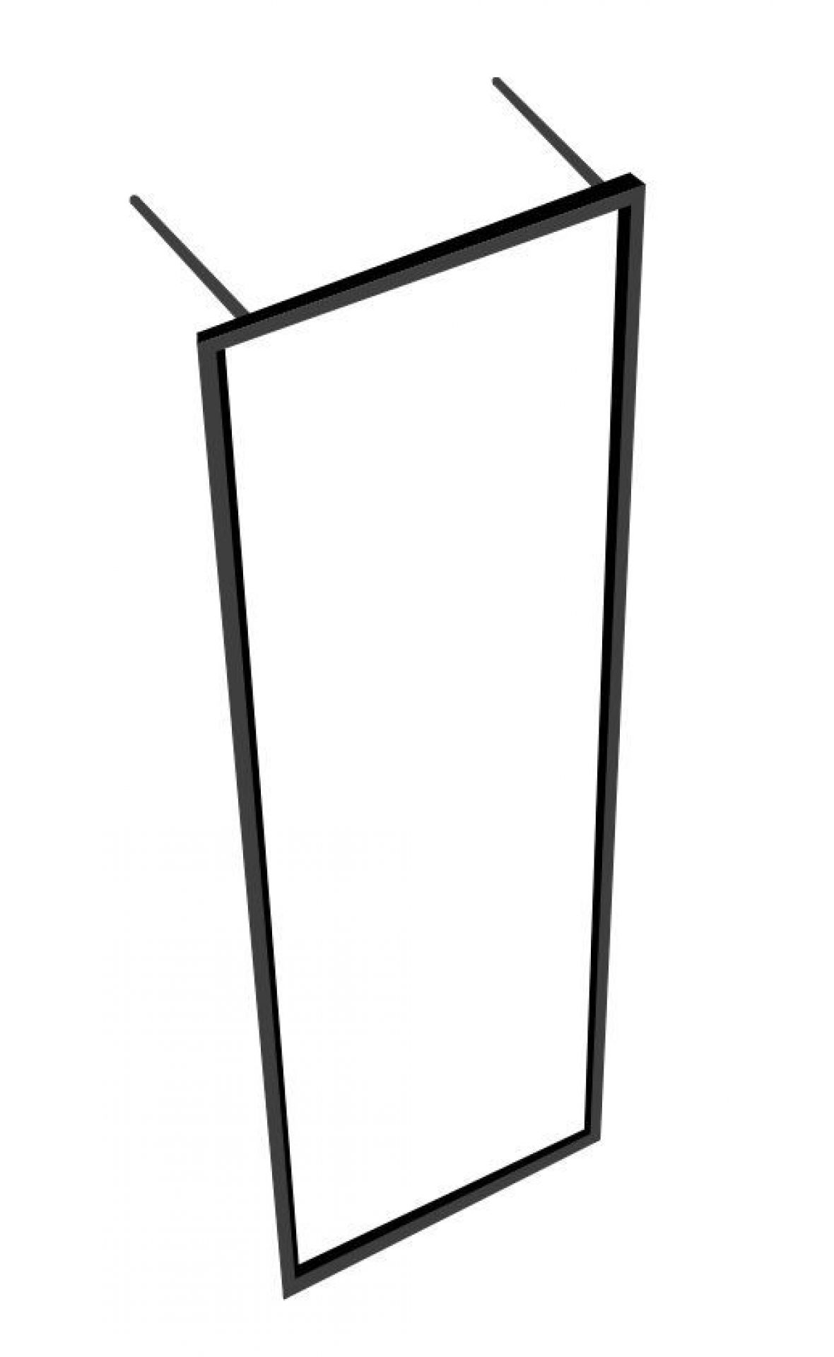 Schwarze Leano S Anlehngarderobe von Roomsafari, minimalistische Garderobe mit Rahmen und Anlehnfunktion.