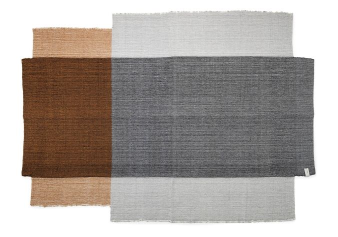 Nobsa Rug Teppich in Grau, Ocker und Creme: Moderner Teppich für Wohnzimmer und Schlafzimmer.