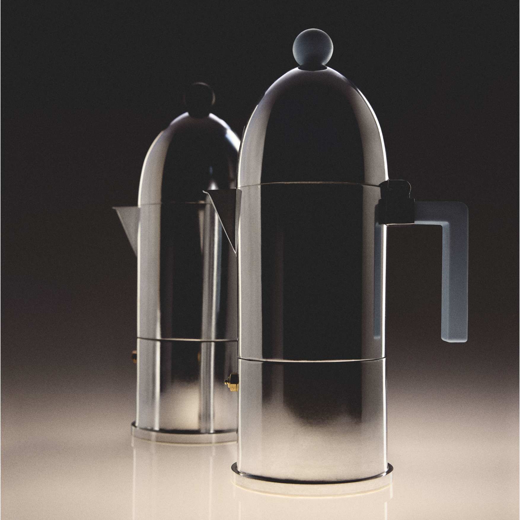 La Cupola 9095/6AZFM Espressokocher Hellblau Alessi