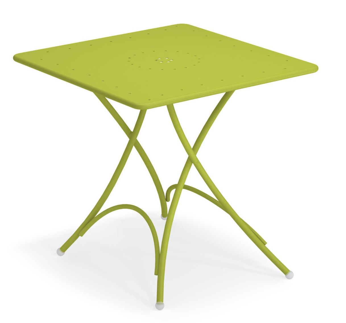 Grüner Pigalle Klapptisch von Emu für den Garten oder Balkon, quadratische Tischplatte.