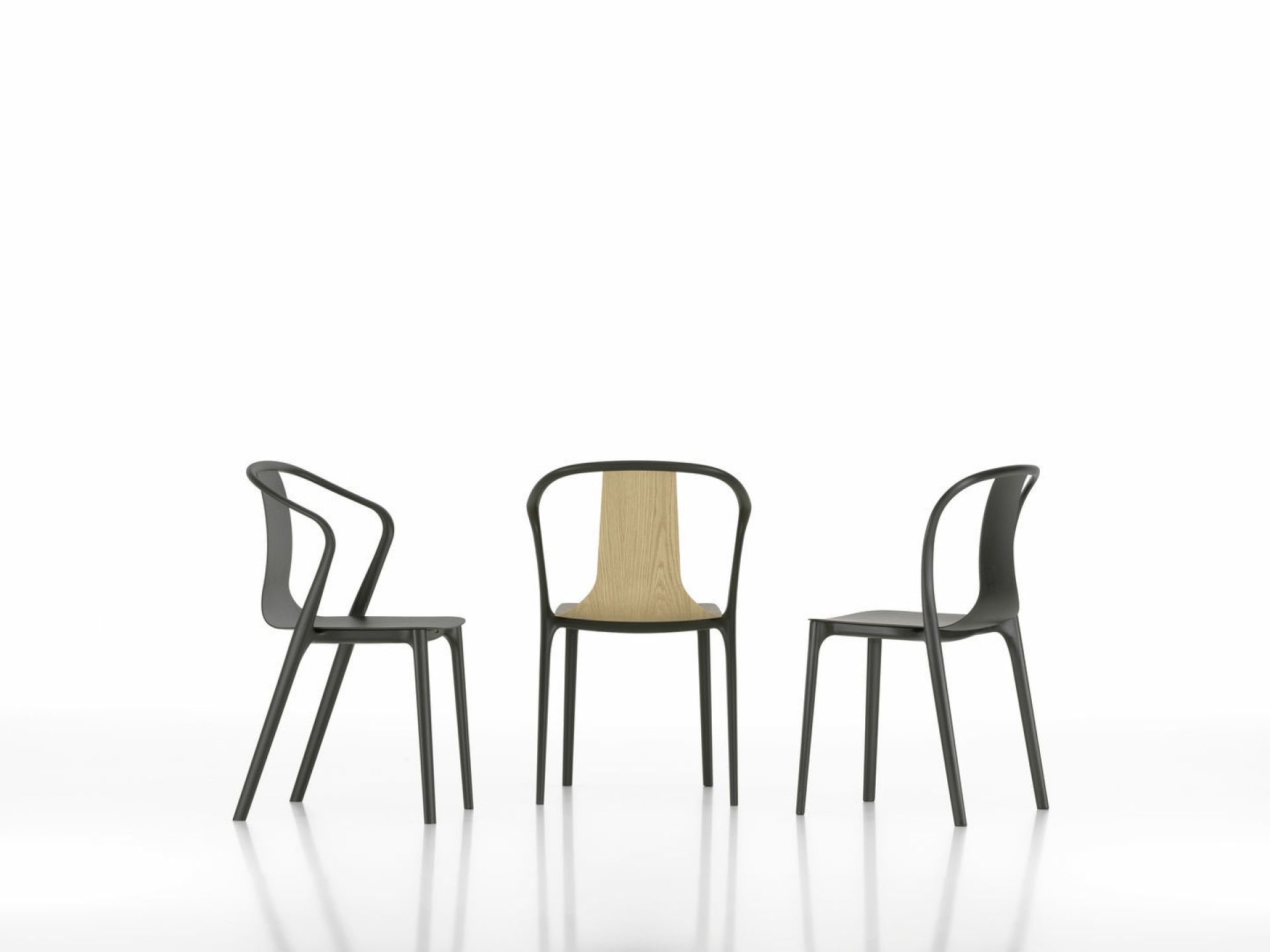 Belleville Armchair Wood Stuhl Vitra
