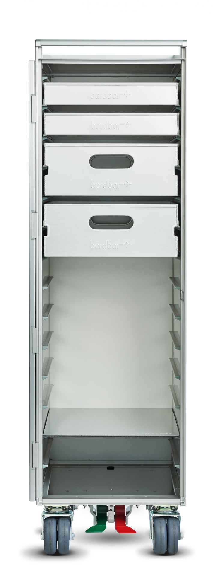 Bordbar Trolley mit Schubladen und Regalen, ideal als Wellness Equipment Set Zubehör oder mobile Bar.