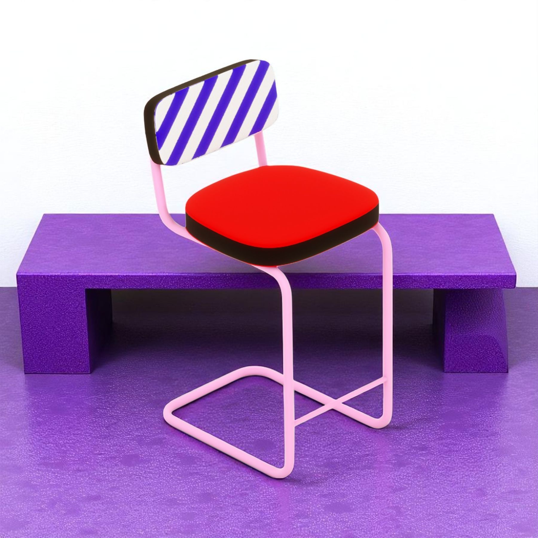 Superstool Barhocker Seletti Rotes Gitter