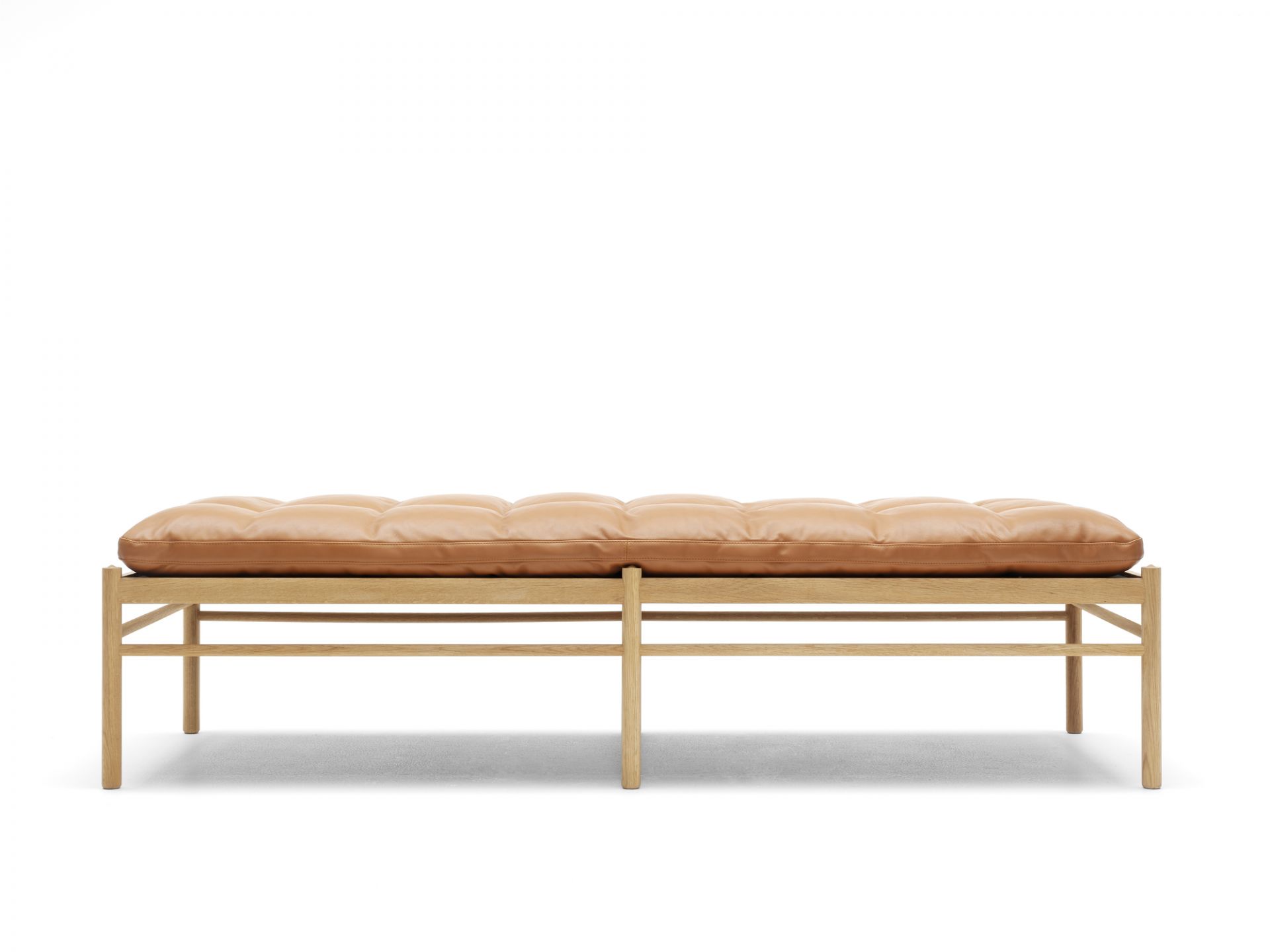 OW150 Daybed von Carl Hansen & Søn: Liege mit braunem Lederbezug Sif 95.
