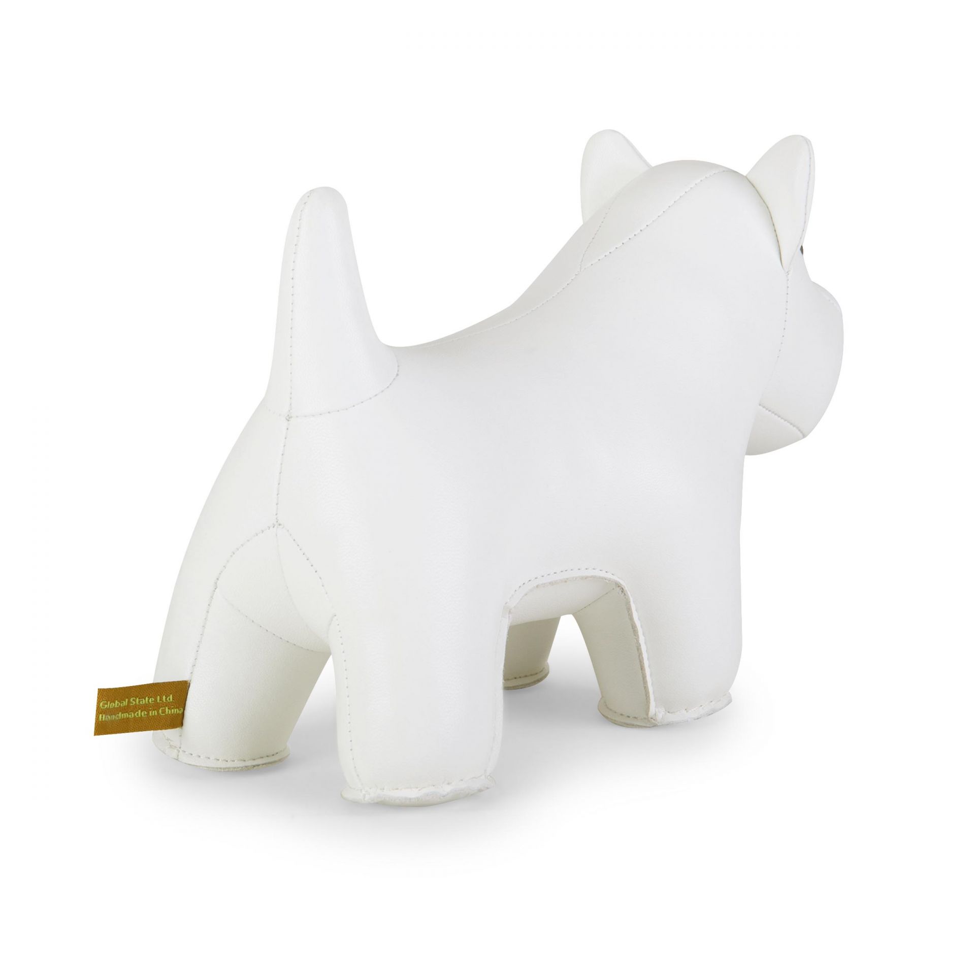 Weiße West Highland Terrier Buchstütze von Züny, dekorative und stilvolle Tier Buchstütze für Bücherregale.